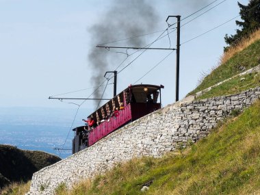 Monte Generoso, Switzerland: Monte Generoso railway, steam locomotive of 1890