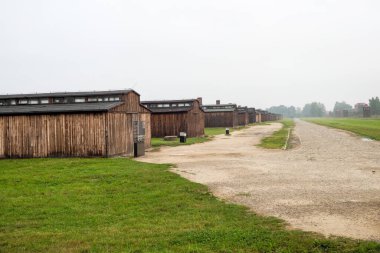 Auschwitz-Birkenau, Poland: Barracks for prisoners inside the prison camp