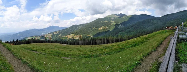 Jižní Tyrolsko Itálie Horské Silnice Panoramatem — Stock fotografie