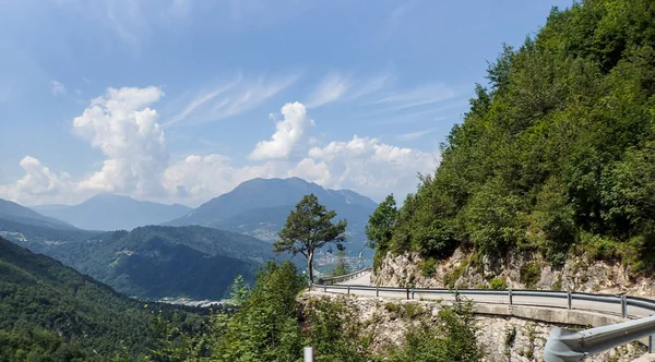 Sul Tirol Itália Julho 2018 Estradas Montanha Com Panorama — Fotografia de Stock