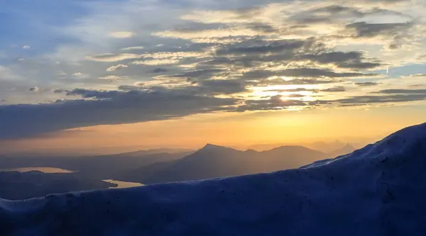 Pilatus Switzerland Panorama Top Light Dawn — Foto de Stock