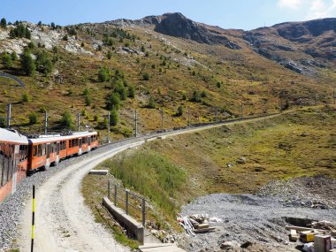 Zermatt, Switzerland: Transport railway to the mountain area.