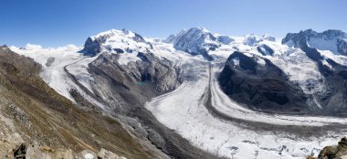Zermatt, Switzerland: Image of the famous mountain called Catena del Monte Rosa and Cima Doufour