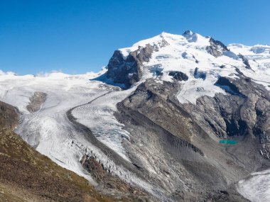 Zermatt, Switzerland: Image of the famous mountain called Catena del Monte Rosa and Cima Doufour