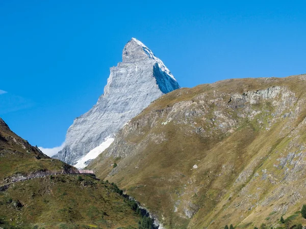 Zermatt Switzerland Image Famous Mountain Called Matterhorn Cervino — Stockfoto