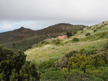 Tenerife, İspanya: Teno Alta bölgesindeki adanın iç kesimlerindeki Hilly panoraması.