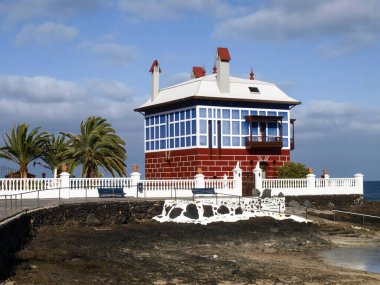 Lanzarote, Spain: Arrieta, Casa Juanita, The Blue House clipart