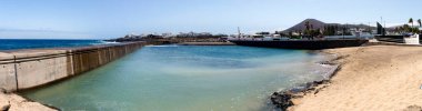 Lanzarote, Spain: Artificial pool of La Charca clipart