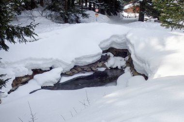 Lenzerheide, Switzerland: Winter landscape of the ski resort clipart