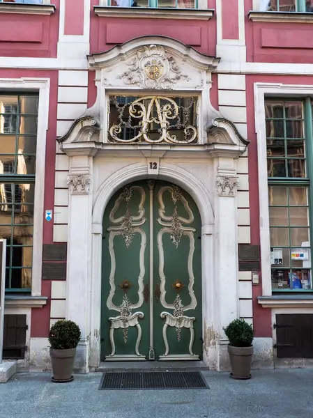 Gdansk, Polonya: tipik eski evleri olan şehir merkezi