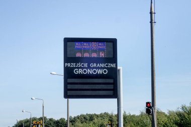 Gronowo, Polonya - 9 Ağustos 2018: Sovyetler Birliği sınır bölgesi