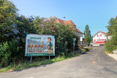 Allgau, Almanya - 16 Ağustos 2018: Tipik ve doğal Bavyera kırsalı