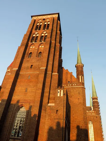Gdansk, Polonya: tipik eski evleri olan şehir merkezi