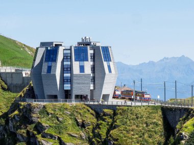 Monte Generoso, Switzerland - August 26, 2018: architectural structure called 
