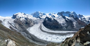 Zermatt, Switzerland: Image of the famous mountain called Catena del Monte Rosa and Cima Doufour