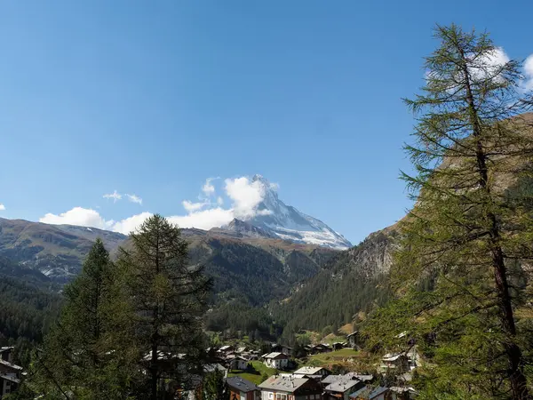 Zermatt, Switzerland: Image of the famous mountain called Matterhorn or Cervino