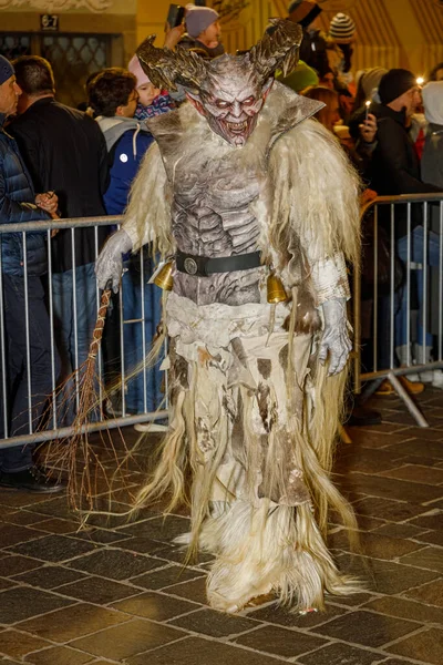 Klagenfurt Austria November 19Th 2022 Unidentified Man Wears Krampus Devil — Stock Photo, Image