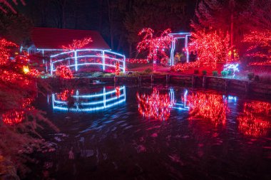 Slovenya 'nın Mozirje kentinde Noel süslü farytale evi