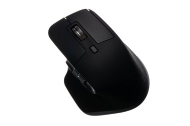 Beyaz arka planda modern bilgisayar faresi. Kablolu bilgisayar faresi beyaz bir arkaplanda izole edilmiş. Yüksek kalite fotoğraf