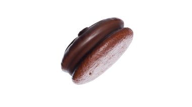 Beyaz arka planda izole edilmiş çikolatalı çikolatalı pasta. Çikolatalı kek. Çikolatalı kurabiye. Yüksek kalite fotoğraf. Yüksek kalite fotoğraf