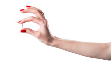 El kapsülü beyaz arka planda izole edilmiş. Haplar izole edildi. Yüksek kalite fotoğraf