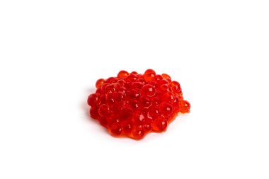 Kırmızı havyar beyaz arka planda izole edilmiş. Yüksek kalite fotoğraf