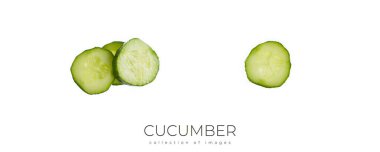 İzole edilmiş salatalık. Beyaz arka planda izole edilmiş taze organik salatalık. Yüksek kalite fotoğraf