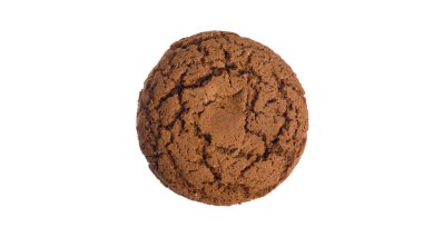 Beyaz arka planda izole edilmiş çikolatalı kurabiyeler. Yüksek kalite fotoğraf