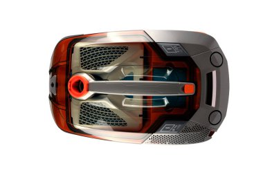 Elektrik süpürgesi beyaz arka planda izole edilmiş. Yüksek kalite fotoğraf