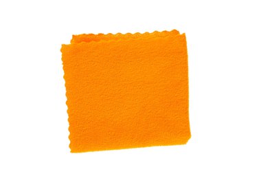 Beyaz arka planda izole edilmiş paçavra mikrofiber. Mikrofiber temizlik havlusu. Yüksek kalite fotoğraf
