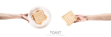 Beyaz arka planda izole edilmiş tost. Kadeh kaldıralım. Yüksek kalite fotoğraf