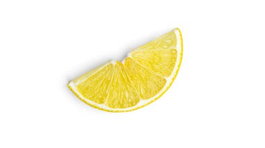 Beyaz arka planda limon dilimi. Yüksek kalite fotoğraf