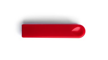 Beyaz arka planda kırmızı zımba. Yüksek kalite fotoğraf