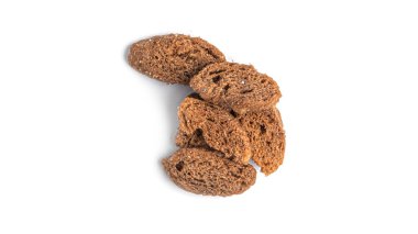 Beyaz arka planda izole edilmiş kızarmış ekmekler. Yüksek kalite fotoğraf