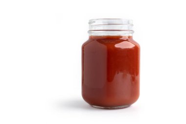 Beyaz arka planda bardak içinde domates suyu. Yukarıdan bak. Yüksek kalite fotoğraf