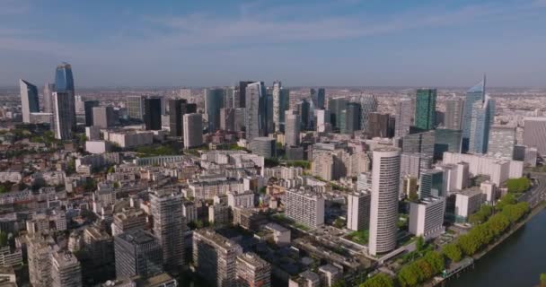 Grattacieli Parigini Nel Cuore Del Quartiere Degli Affari Vicino Alla — Video Stock
