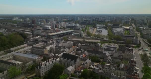 Modern Gelişmekte Olan Bir Şehir Olan Fransa Kinci Dünya Savaşı — Stok video
