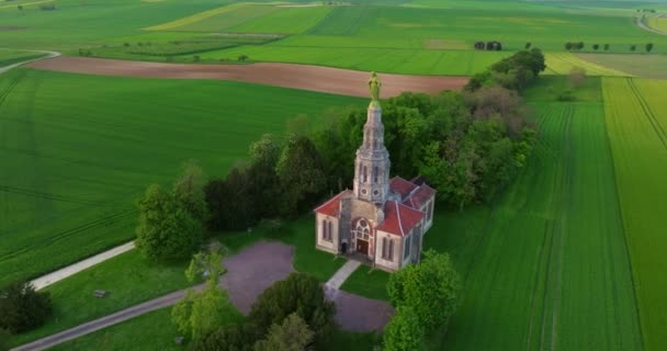 Gründung Der Kapelle Saint Joseph Des Anges Großartiger Religiöser Ort — Stockvideo