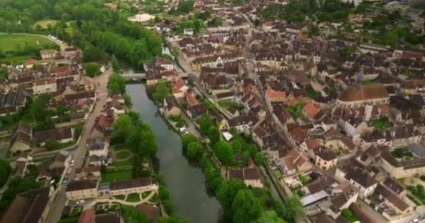 Chablis Una Ciudad Comuna Departamento Yonne Región Franche Cometa Borgoña — Vídeo de stock