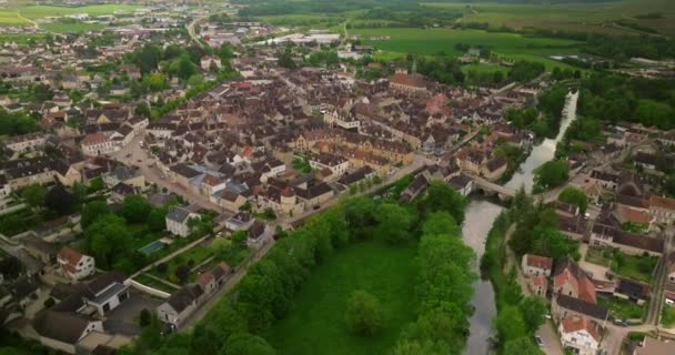 Chablis Una Ciudad Comuna Departamento Yonne Región Franche Cometa Borgoña — Vídeo de stock