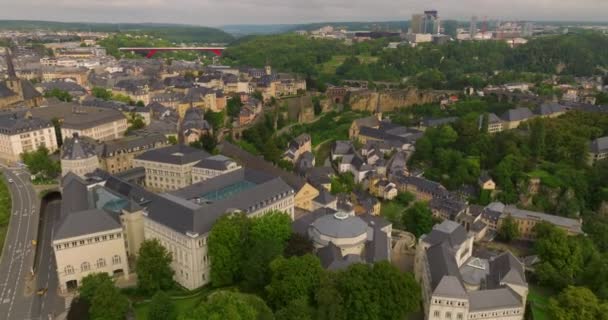 Aufnahme Von Luxemburg Stadt Tourismus Reisen Oder Urbaner Roll Hintergrund — Stockvideo