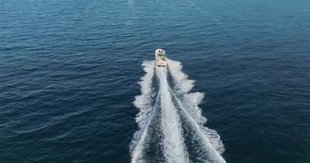 Łódź Motorowa Morzu Śródziemnym Francja — Wideo stockowe