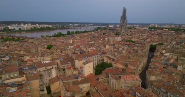 Veduta Aerea Bordeaux Capitale Mondiale Del Vino Nouvelle Aquitaine Francia — Video Stock