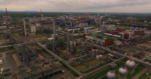 Вид Повітря Хімічний Парк Важкої Промисловості Виробництво Виробництво Різних Хімічних — стокове відео