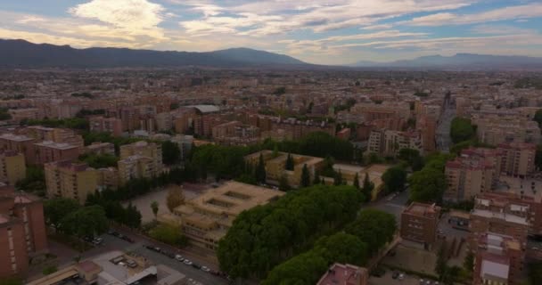 Вид Воздуха Центр Мурсии Испания — стоковое видео