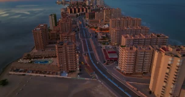 Panorámás Légi Kilátás Miami Belvárosára Utakkal Felhőkarcolókkal Repül Fantasztikus Táj — Stock videók