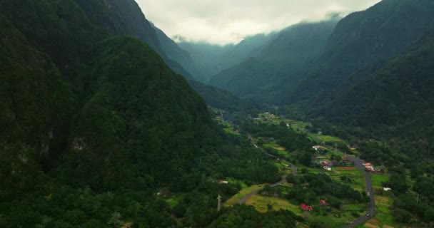 Panoramica Valle Verde Madeira Portogallo Vista Aerea Drone Veduta Aerea — Video Stock