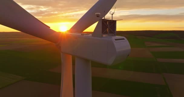 Yel Değirmeni Çiftliğinin Fotoğrafını Çekiyorum Enerji Üretimi Rüzgar Türbinleri Geniş — Stok video