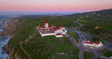 Roca Burnu Portekiz 'in havadan görünüşü. Avrupa kıtasının en batı noktası..