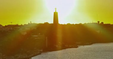 Cabo da Roca 'nın hava manzarası. Avrupa 'nın en batı noktası. Portekiz.